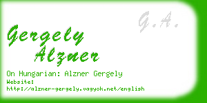 gergely alzner business card
